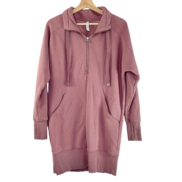 Athleta Karma Sweatshirt Dress in Mauve - Picture 2 of 7